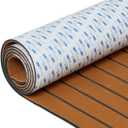 EVA Foam Boat Flooring - Waterproof Non-Slip Marine Decking with 3M Adhesive, 94''x35''/23'' Faux Teak Sheet | Camo Blue Sea Deck Flooring Mat for Jon Boats, RV Floor, Dock & Swim Platform (94''x35''-23sq.ft)