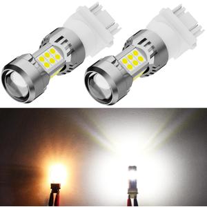 PHINLION 3200 Lumens 3157 LED White Bulb, 6000K Super Bright 3056 3156 3057 4114 4157 LED Bulbs for Backup Reverse Lights and DRL Daytime Running Lights, Pack of 2