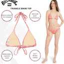 Billabong Women's Swimwear UPF 50 Adjustable Tie Triangle Bikini Set (Pink, M)