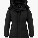 ZSHOW Women's Long Quilted Winter Coat Waterproof Warm Puffer Jacket Parka with Detachable Hood, Size:XL