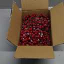 Briful 20 PCS Artificial Christmas Berry Picks, 8.7" Faux Berry Stems Spray with Glitter Paillette for DIY Crafts Wreath Garland Party Christmas Ornaments Dcor (Small-red)