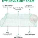 UTTU Cervical Pillow for Neck Pain Relief, Memory Foam Neck Pillow for Sleeping, Adjustable Orthopedic Sandwich Pillow, Contour Cooling for Side Back Stomach Sleeper, Queen(23.6"14"5.2"/4.5")