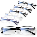 6 pack Executive Style Reading Glasses Men - Durable Readers with 99% Blue Light Blocking - Comfortable Fit with TR90 Frames, +1.25