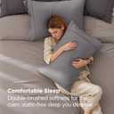Bedsure Silver Grey Pillowcase Set - Standard Size (20x26 inches) Bed Pillow Cover - Brushed Microfiber, Wrinkle, Fade & Stain Resistant - Envelop Closure Pillow Case Set of 2