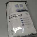 INOVADAY 100% Blackout Curtains for Bedroom, Black Out Curtains 80 Inch Long, Clip Rings Linen Blackout Drapes, Thermal Insulated Room Darkening for Living Room, 2 Panels - Beige,W50xL80