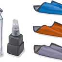 Carson Clip n'Clean All-in-One Cleaning Kit with Cleaning Spray, Microfiber Cloth and Protective Case - Random Color - Orange, Grey or Blue (MF-50)