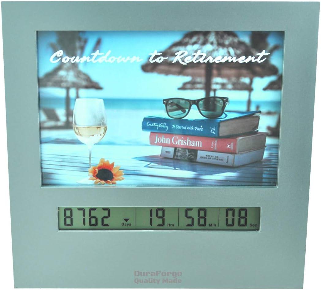 Large Display Retirement Countdown Clock and 4x6 Picture Frame, Countdown Retirement Clocks are Fun Gifts for Women Change Photo & Set Day Timer for Vacation Wedding Christmas Baby Birthday Halloween