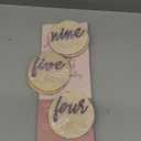 Baby Monthly Milestone Markers Disc, Wooden 3D Milestone Cards for Photos, Baby Announcement Sign, 1-12 Months, wooden baby milestone sign (Purple)