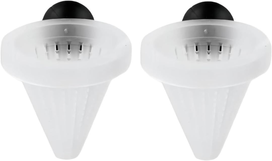 2Pcs White Cone Shape Aquarium Red Worm Fish Feeder with Suction 7cm Height Professional, Automatic Feeders, Fish and Aquatic Pets