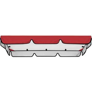 Swing Canopy Replacement Cover, Waterproof Sun Shade Porch Swing Canopy Replacement Top for 2-3 Seater Outdoor Garden Yard Patio Swing Cover (Red, 75525.9 Inch)
