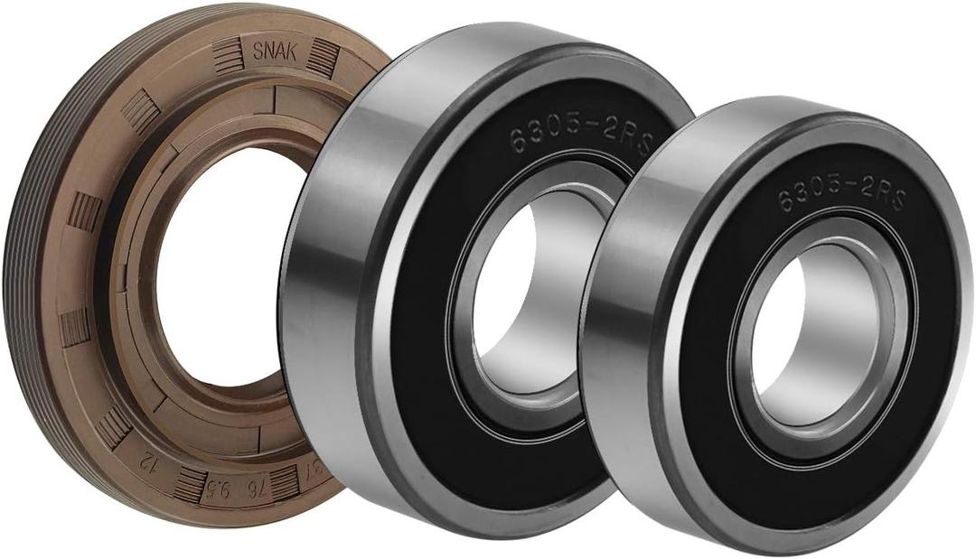 Front Load Washer Tub Ball Bearings Washing Machine Bearing Kit Compatible for LG & Kenmore Etc Replacement Part 4036ER2004A 4036ER4001B 4280FR4048E 4280FR4048L-Brown