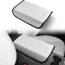 Center Console Leather Armrest Cover Designed for Tesla Model 3 2017-2023/Model Y 2020-2025(Not for Model Y Juniper),Center Console Accessories for Tesla Model 3/Y Interior Accessories White