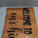 Welcome to Our Hive Doormat Bee Doormat Bee Gifts Front Door Mat Rubber Non Slip Backing Funny Welcome Mat Indoor Outdoor Rug 23.6 in(W) X 15.7 in(L)