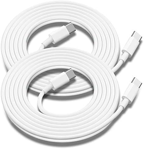 USB C to USB C Charging Cable for Apple 2Pack 10ft, Long Type C to C Fast Charger Cord for iPhone 16 E/17/Air/15/Pro/Plus/Pro Max, for MacBook Pro/Air, for iPad Pro12.9/11in,Air 4/5,Mini 6/7 60W
