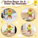 2 x Positive Handmade Sunflower Crochet Doll - with Card How Awesome You are - Emotional Support Gifts for Teacher,Coworker,Best Friend,Mom,Dad,Sister - Birthday, for Women,Men