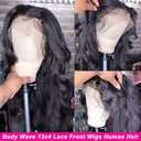 22 Inch Body Wave Lace Front Wigs Human Hair Pre Plucked for Black Women 13x4 Frontal Wigs Human Hair 200 Density Glueless Wigs Human Hair