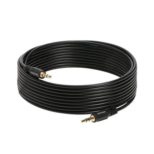 3.5mm to 3.5mm Male Audio Stereo Cable - 3ft, 6ft, 12ft, 25ft, 50ft, 100ft (12FT)