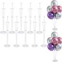 10 Sets Balloon Stand Kits, Balloon Sticks Holder with Base for Table Centerpiece Graduation Birthday Baby Shower Party Decorations