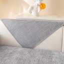 vctops Soft Chenille Sofa Couch Cover Solid Color Striped Weave Textured Sectional Couch Covers Washable Anti-Slip Sofa Slipcover for Dogs Pet, 1 Piece/Not All Set (Grey,35"x82")