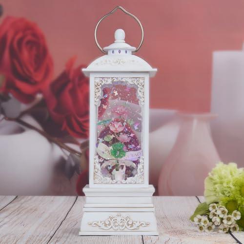 Gifts for Mom from Daughter Son, Birthday Gifts for Women, Crystal Flower Lantern with Music & 6H Timer, USB & 3AA Battery Powered, Forever Flower Snow Globe for Mom Grandma Decorations (Lotus)