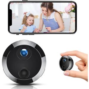 Hidden Cameras - 2025 Upgraded 1080P HD WiFi Security Camera - Spy Cam - Indoor Cam - Home Camer for Baby - Nanny Cam for with App - Surveillance Cameras with Motion Detection and Night Vision (black)