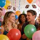 5 x AIUPUOC Football Headband for Women Cute Football Design Headband Head Boppers Sports Hair Accessories for Football Mom Fans Game Day Cheer Hairband Non Slip 1Pcs (Brown B, Average)