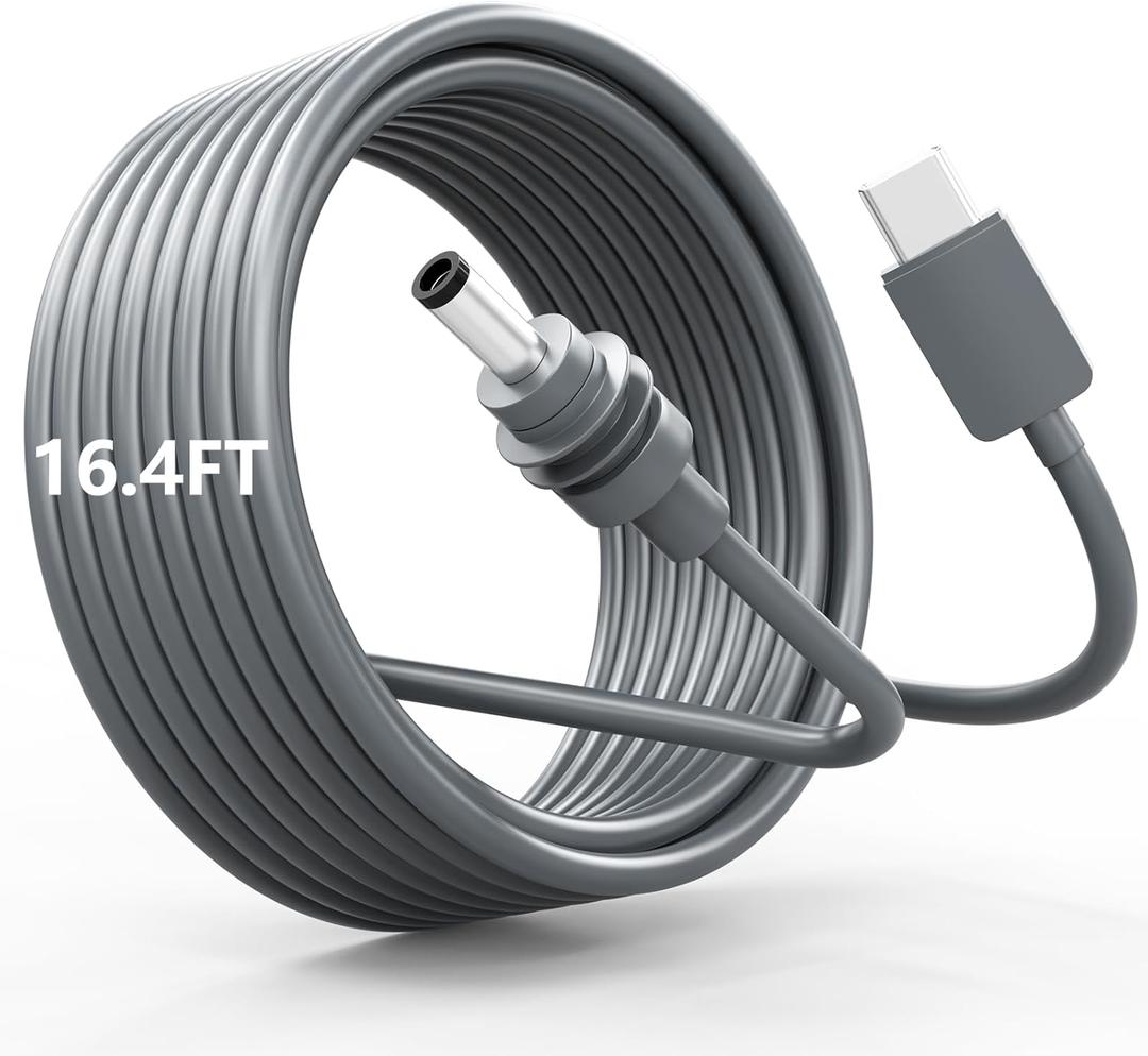Starlink Mini USB C to DC Power Cable, 16.4FT/5M Starlink Mini Cable USB Type-C Input to DC Cord, Work with 100W+ PD Source Power Bank 20V PD Charger, Waterproof Accessories