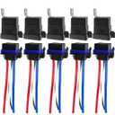 4-pin 80/60AMP 12VDC Waterproof Relay Kit, SPST Automotive Relays, Pack of 5