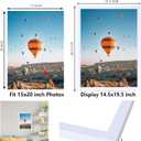 JCJMY 15x20 Picture Frame White for Poster Photo Picture, Horizontal and Vertical Formats for Wall Hanging, 15 x 20 Wall Gallery Poster Photo Frame for 15 by 20 Photos Posters, White