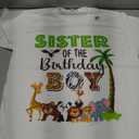 Sister of The Birthday Boy Wild Zoo Theme Safari Party T-Shirt, Size Small