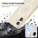 vnnink for iPhone 16 Case,Magnetic Matte Military Grade Drop Protection Translucent Cell Phone Cover - Slim Rugged Durable Shockproof Bumper Cover-Antique White