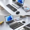 Wireless Keyboard and Mouse Combo, Full Size Silent Ultra Thin Keyboard with Magnetic Wrist Rest, Optical Mouse, 2.4G Lag-Free Cordless Mice Keyboard Set for Computer, Mac, Laptop, PC, Windows