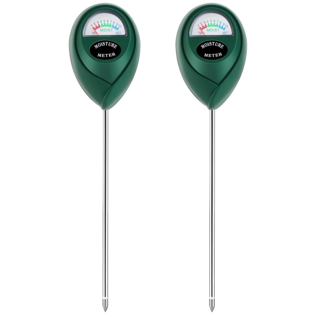 Plant Moisture Meter, Plant Water Meter, Soil Moisture Meter for House Plants for Garden, Lawn, Farm, Indoor & Outdoor Use, No Batteries Required (2 Packs Green)
