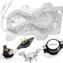 UpgradedDC47-00019A Dryer Heating Element for Samsung DVE50R5200W/A3 DV45H7000EW/A2 DV40J3000EW/A2 DVE50M7450W/A3 DV42H5000EW/A3 DV42H5200EW/A3 DVE50R5400V/A3 DV48H7400EW/A2 DV42H5200EP/A3