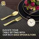 200 Pack Gold Mini Forks - 4 Inch Dessert Forks - Heavy duty Mini Forks For Appetizers, Tastings, Cocktails, Dessert Cups, BPA Free Small Gold Forks