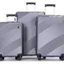 Travelhouse Vienna Hardside Spinner Silver Luggage Set 3 Pieces