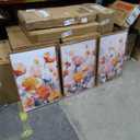 Nature Pink Floral Framed Canvas Wall Art Set,Boho Colorful Wildflowers Botanical Wall Decor, Modern Aesthetic Bohemian Flowers Art Print for Living Room,Bedroom-24 x36 x3