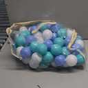 MoonxHome Ball Pit Balls for Toddlers, BPA Free Crush Proof Plastic Toy Balls for Ball Pit, Children's Pool Water Toys, Macaron Ocean Balls for Play Tent 2.15 Inch Pack of 100 200 500 800 1000 (M-green&blue)