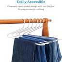 Open-Ended Pants Hangers - 20 Pack Versatile Metal Non-Slip Hangers for Pants, Jeans, Trousers, Scarf - Space-Saving Clothes Hanger for Women Men, White