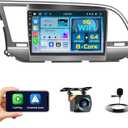 8 Core 4+64GB Android 15 Car Stereo for Hyundai Elantra 2015-2018 Wireless Carplay Android Auto, 9'' Touchscreen Car Radio with GPS, WiFi, 32EQ DSP, 59 UI, Bluetooth, FM RDS, Backup Camera