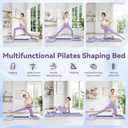 Pilates Reformer Bed, Multifunctional Pilates Bed, Foldable All-in-One Portable Pilates Machine with 3 Levels Resistance, Functional Fitness Equipment for Full Body Workout & Core Strength