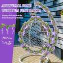 Syhood 4 Pieces 26 Ft in Total Purple Wisteria Garland Hanging Flowers Artificial Vine Wedding Silk Wisteria Hanging Flower for Wedding Arch Home Garden Party Outdoor Decor