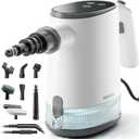 Steam Cleaner for Home, 15s Instant Heat Handheld Steam Cleaner Upgraded 650ML Tank, Lightweight Portable Steamer for Cleaning Grout, Car, Couch, Furniture, Kitchen, Lockable, Refill Any Time (White)