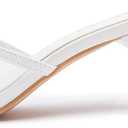 KHPAERMEI Kitten Heels for Women Round Toe Heels Vintage Sexy Slip on Mules Stiletto Party Wedding Dress Sandals, Size 8