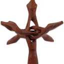 Wish Well Extra Large 8" Wooden Tripod Stand - Hand-Carved Room Decor Holder ~ Ideal for Abalone Shell, Decorative Bowl, Crystal Ball, Sphere, Geode ~ Wood Display Stand & Perfect Crystal Holder