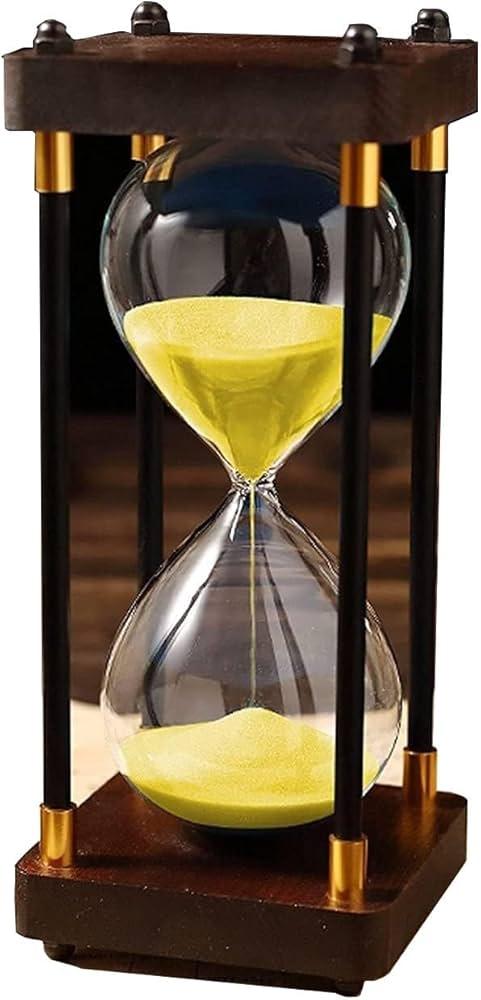 Hourglass Timer,Sand Timer,Timer 30/60 Minutes,Sand Clock,Metal Bracket,Children's Safety Hourglass,Versatile Classical Hourglass,Office and Home Accessories,19 * 8.5  