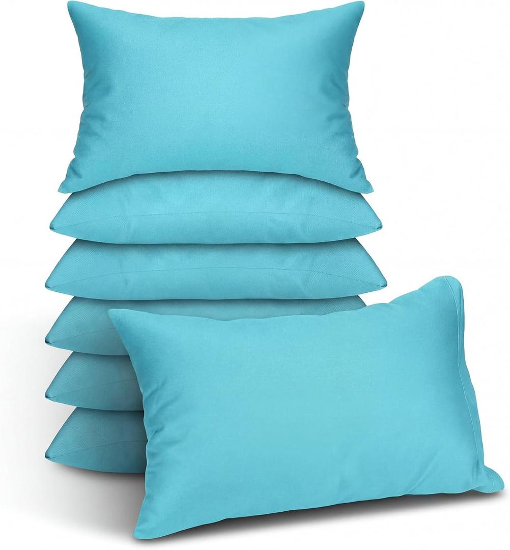 Kigley 6 Pack Mini Pillows Bulk for Daycare, Travel, 14"x9" Small Soft Pillow for Pet Neck/Lumbar Support(Light Blue)