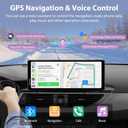 Carpuride Wireless Carplay & Android Auto with Dash Cam - 10.26 Inch HD IPS Touch Car Play Screen for Car, 4K Front & 1080P Rear Camera, Loop Recording, Bluetooth Audio, Mirror Link, GPS, Siri