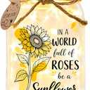 Sunflower Gifts for Women, Birthday Gifts for Women, Mason Jar Night Light