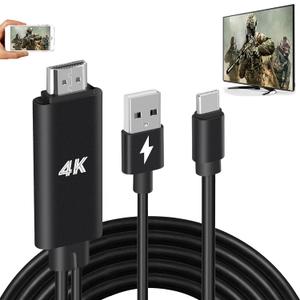 HDMI Adapter USB Type C Cable MHL 4K Video Converter Cord Compatible Samsung Galaxy S24 S23 S22 S21 S20 S10 Note 20 LG V35 Android Phone iMac MacBook for Mirroring & Charging to Projector Monitor TV